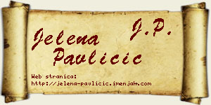 Jelena Pavličić vizit kartica